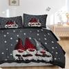 3Pcs Christmas Gnome Trio Bedding Sets For All Sizes New 3D Printed Bed Cover Comforter Duvet Cover Pillowcase Bedroom Decoration