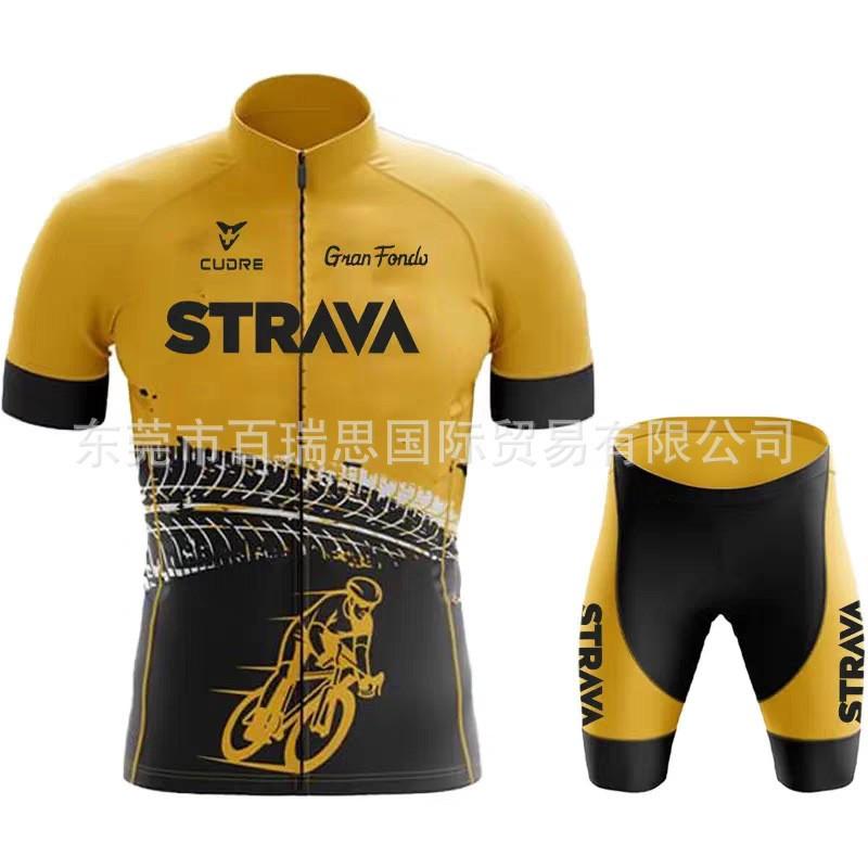 Mens Cycling Jersey Set Short Sleeve Quick Dry Breathable Road Bike Apparel