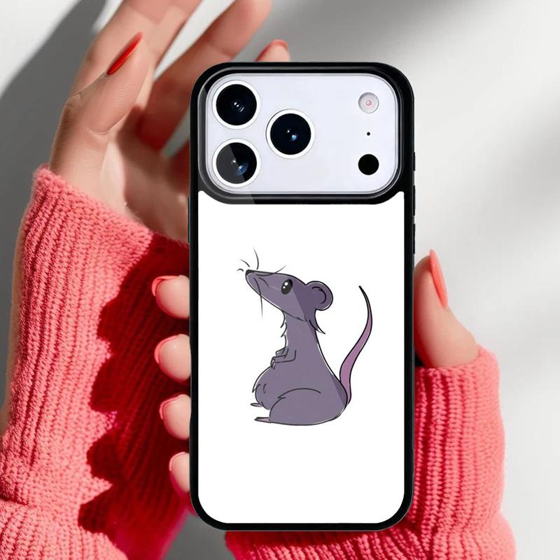 Милый Мультяшный Животный Крыса Чехол для Телефона для iPhone 17 16 15 14 13 Pro Max Задняя Крышка для 12 11 Pro Coque