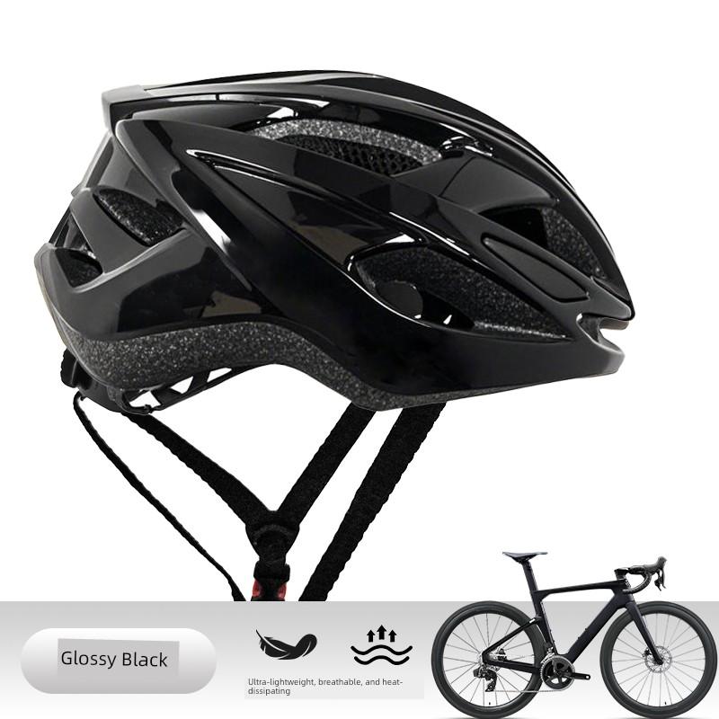 Men's Bicycle Helmet with Tail Light, Mountain Road Bike Safety Helmet, Cycling Helmet, Summer and Autumn One-Piece Design