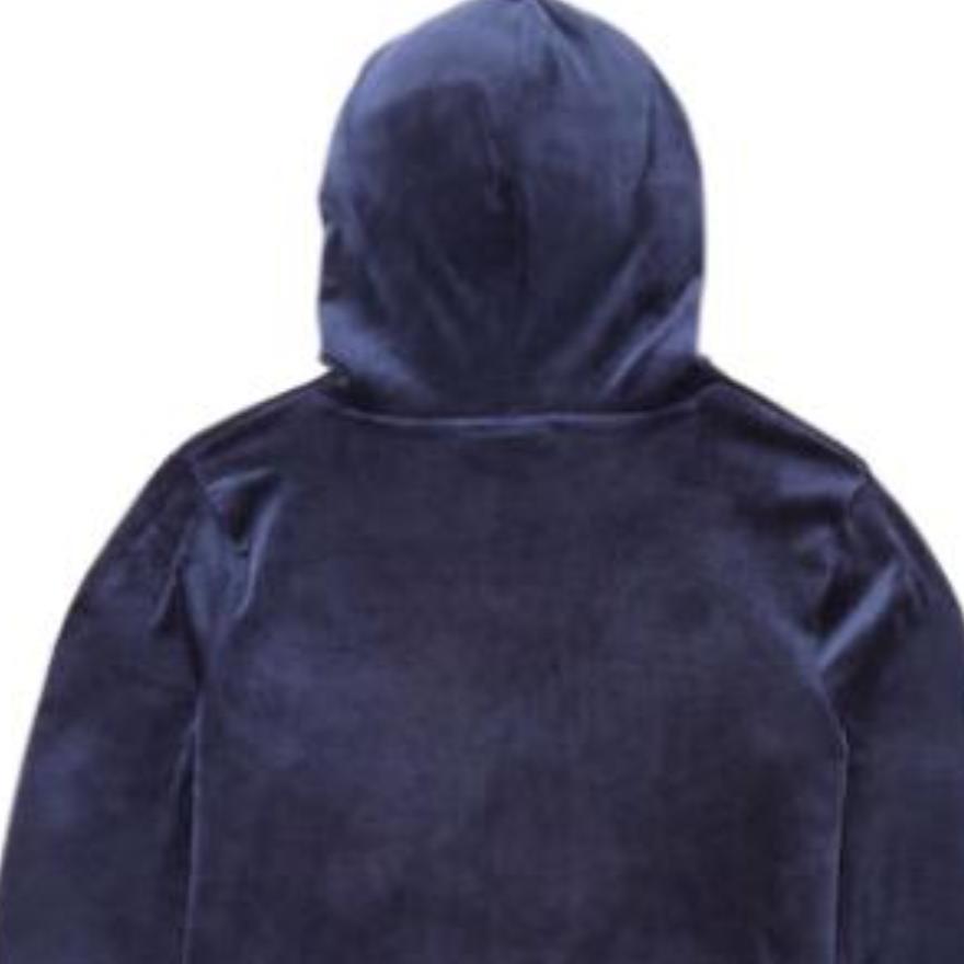 Новая велюровая толстовка с капюшоном FILA Aitana Crop для женщин, темно-синяя LW932642-410