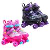 Kids Roller Skates-Roller Boots|Girls Skates Adjustable Printed Kids Quad Roller Skates Colorful 4
