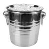 For KTV Bar Kitchen Party Barware 5L Stainless Steel Champagne Wine Beer Bucket Ice Cube Maker Wine Beer Cooler Bucket Double Ring