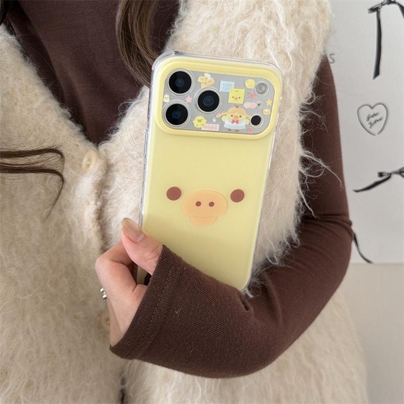Модный Мультяшный Желтый Утенок Чехол для iPhone 17, Apple 16 Pro Max, 15, 14