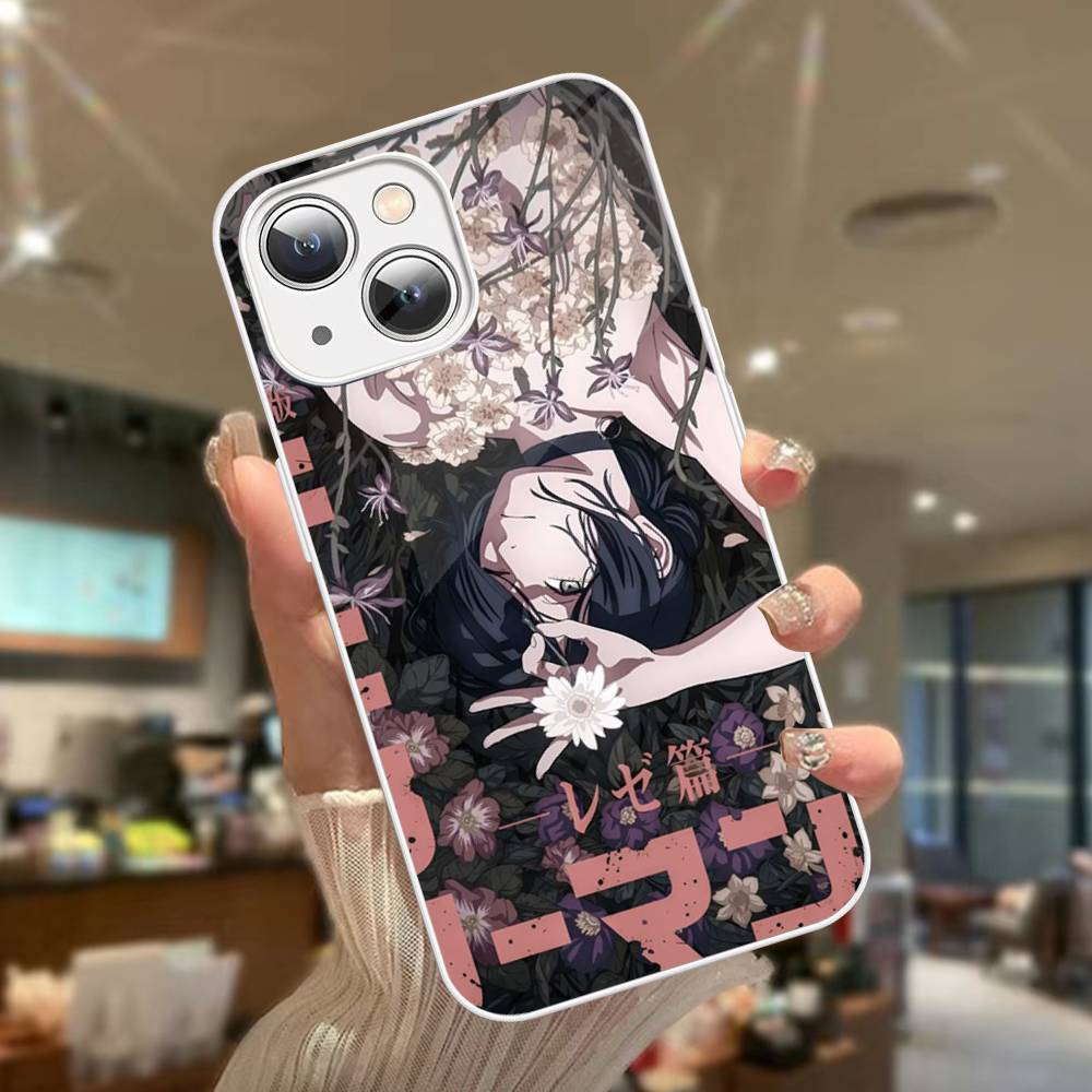 Аниме C-Человек-бензопила Закаленное стекло Для Iphone 14 13 12 11 Pro Mini XS MAX 14Plus X XS XR Чехол