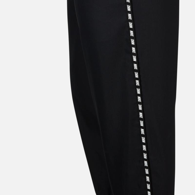 Nike Ретро-спортивные однотонные повседневные спортивные штаны со шнуровкой и полосками по бокам, трикотажные спортивные штаны для женщин, черные BQ6825-010