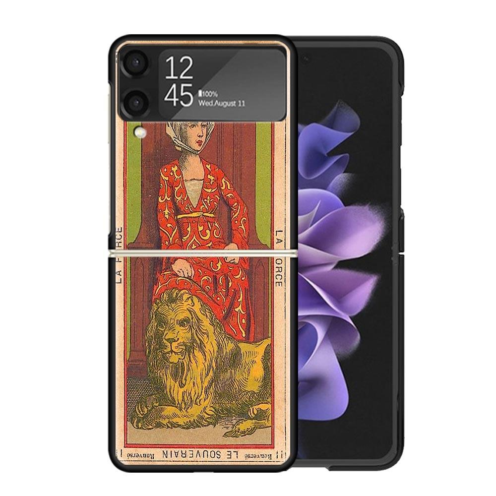 Tarot Cards Reading Art Cases For Samsung Galaxy Z Flip 4 5 6 7 3 Z Flip7 Flip6 Flip4 Flip5 Flip3 5G Hard Shockproof Fundas Cove
