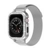 Роскошный металлический ремешок + чехол для Apple Watch Series 9 8 7 6 5 SE 4 38/40/41/42/44/45 мм браслет с бриллиантами и жемчугом для iWatch UItra 2
