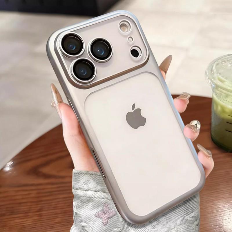 Тонкий матовый гальванизированный чехол для iPhone 16 Pro / 17 Max со встроенной крышкой для объектива, ударопрочный силиконовый, для мужчин и женщин, на каждый день