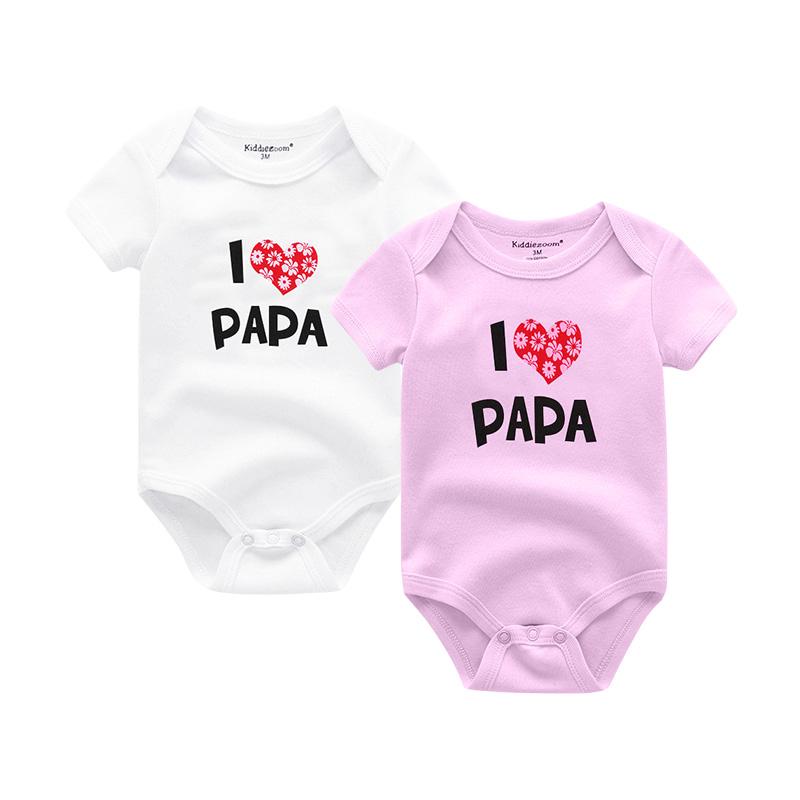 Детский хлопковый бодик с надписью,2 шт