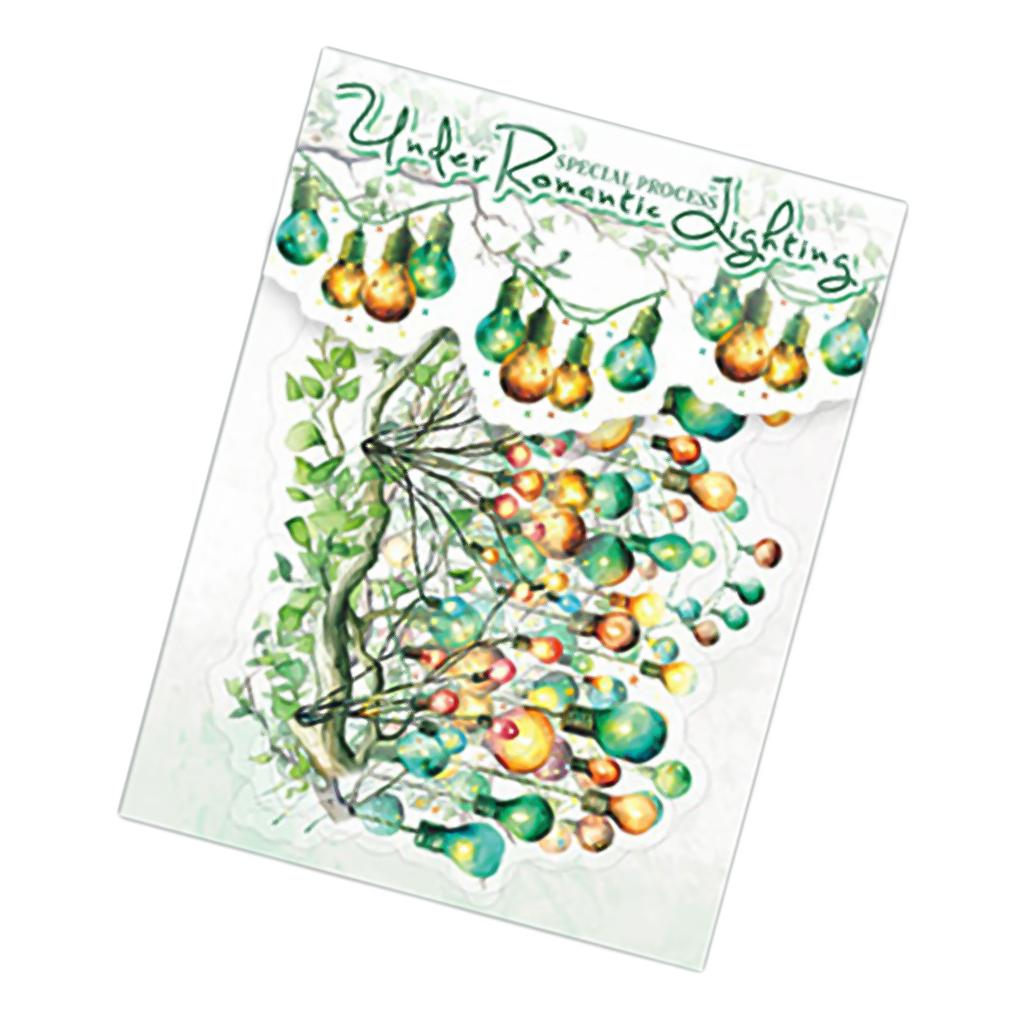 Colorful PET Sticker Shell Like Glow Stickers With Color Flower For Diy Diary Album Scrapbooking