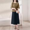 2025 Summer Fashion Tencel Blouse & Midi Skirt Set for Women - Age-Reducing, Casual, Loose Fit