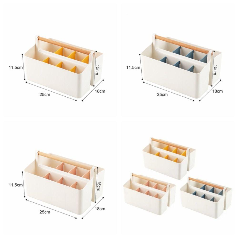 Plastic Desk Storage Organizer Portable Storage Box Storage Containers Desk Stationery Box  Women