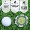 Маркер для мяча с зажимом для шляпы для гольфа и высокоточным зеленым помощником для чтения Компактный размер Легкий портативный пузырьковый уровень Гольф-паттинг Green Reader