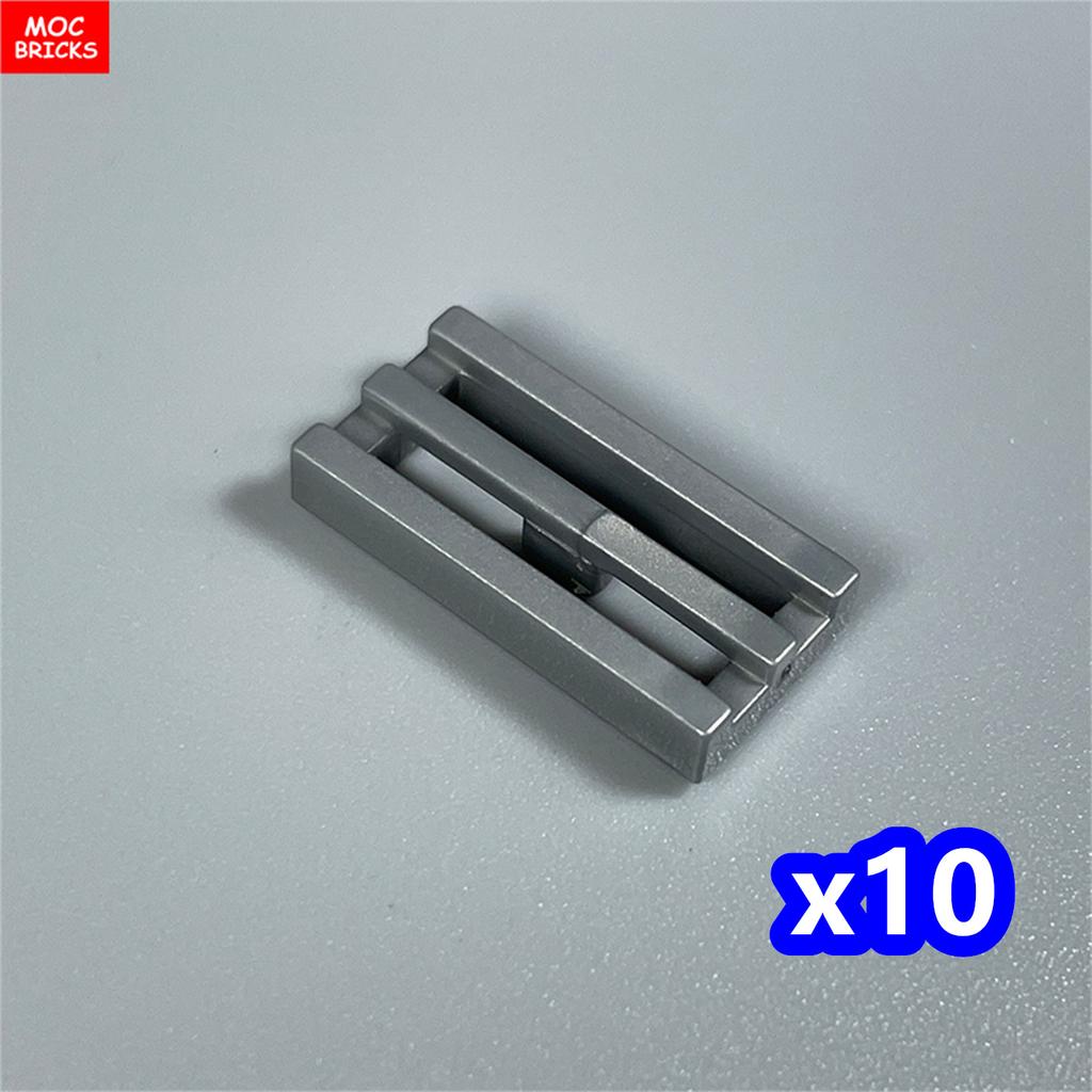 10pcs/lot MOC Bricks Tile Modified 1 x 2 Grille with Bottom Groove Lip 15561 2412b 30244 Building Blocks DIY Toys kids gifts