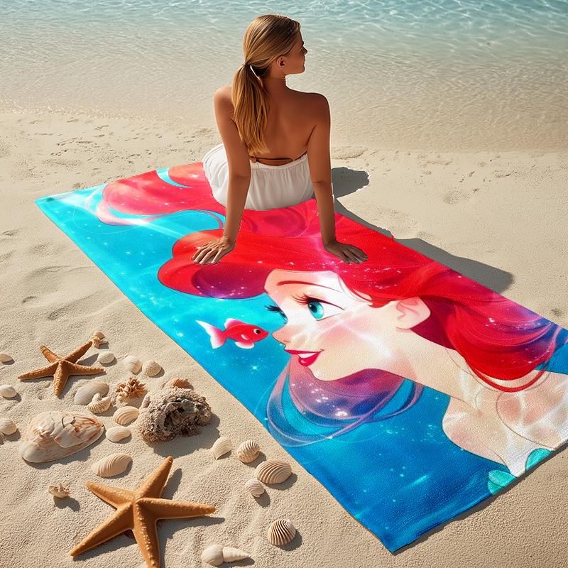 Mermaid Fantasy Stylish Digital Printing Beach Towel Quickdrying Absorbent Blanket For Beach Pool Gym Travel Christmas Gift C922197