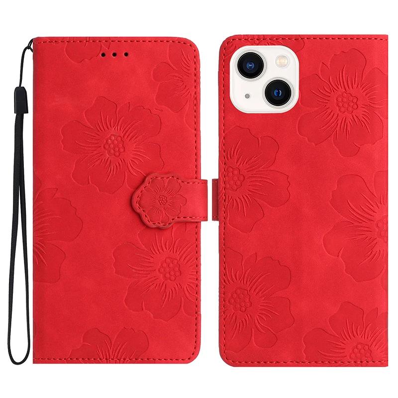 Чехол-бумажник с рисунком бабочек и цветов из ПУ-кожи для iPhone 16 15 14 Plus 13 12 11 Pro Max X XR XS Max 10, с защелкой, держателем для карт, ремешком
