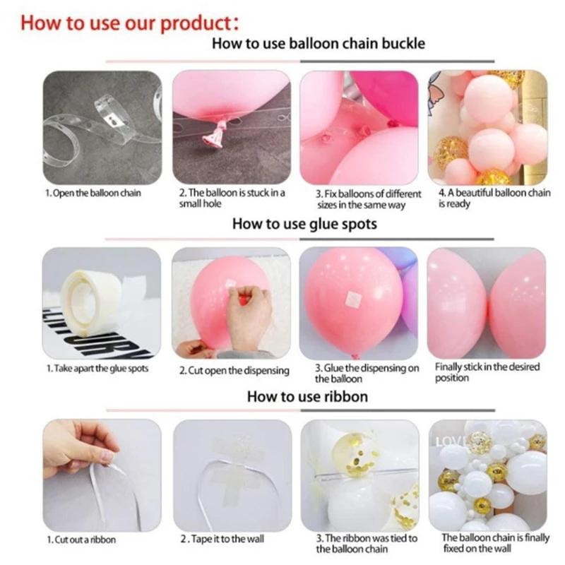 107 шт., белые металлические розовые воздушные шары, арка, золотой воздушный шар с конфетти, украшение для дня рождения, свадьбы