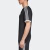 adidas Оригинальная футболка с 3 полосками Повседневная свободная с круглым вырезом Логотип Полоска Короткий рукав Черная Мужская CW1202