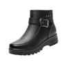 Fashion Winter Women Leather Ankle Boots Female Thick Plush Warm Snow Boots Mother Waterproof Non-slip Booties Botas De Mujer
