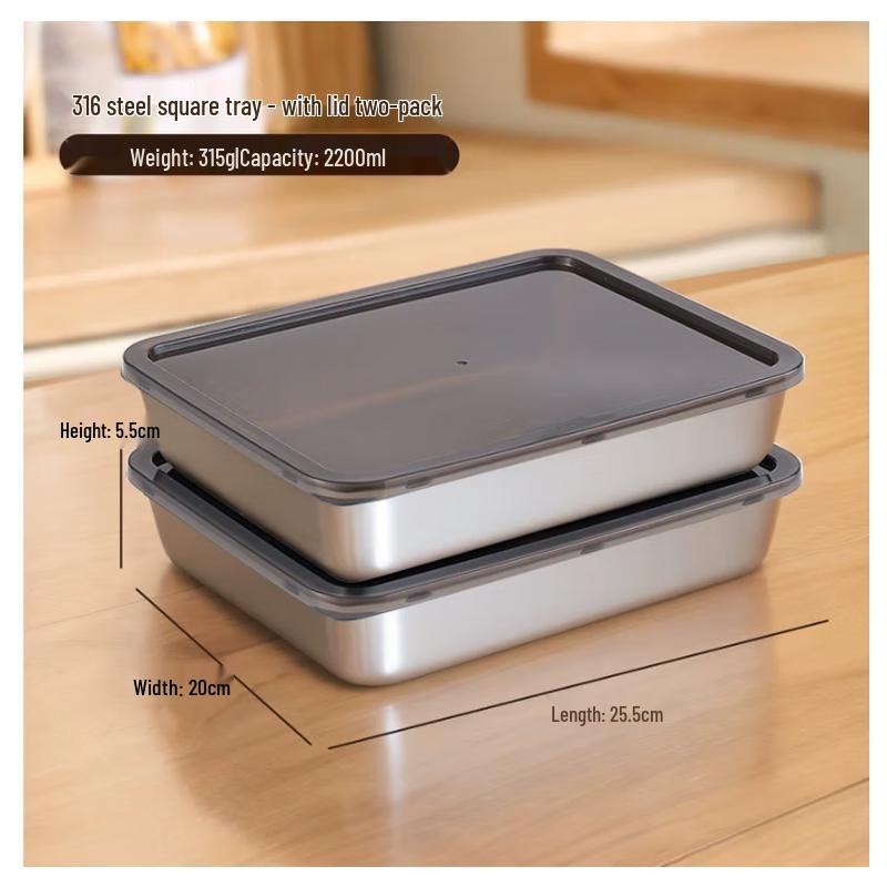 Kemeirute 316 Stainless Steel Food Prep & Storage Trays