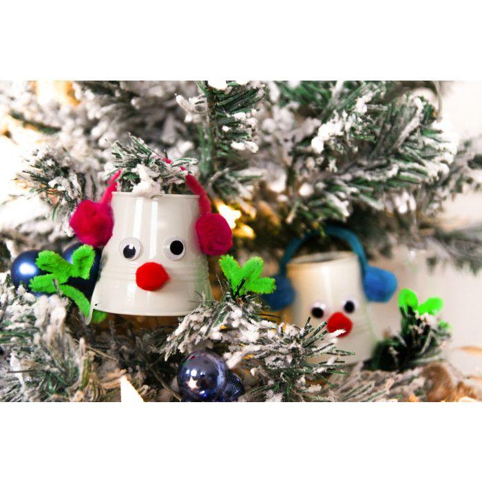 Металлическое ведро цвета экрю Ø 6,5 см x В 6,2 см