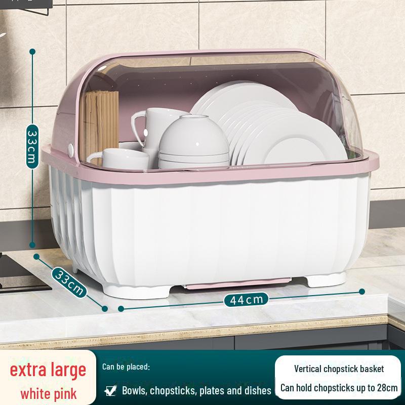 Кухонная подставка для посуды с крышкой для мисок, тарелок, столовых приборов и палочек для еды