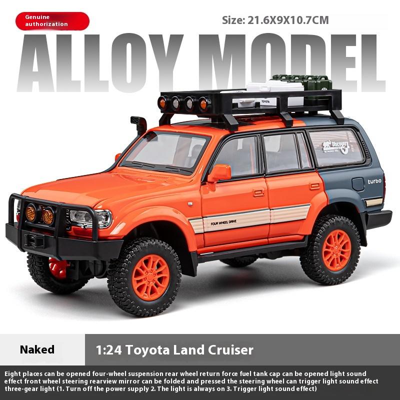 Масштаб 1/24 Toyota Land Cruiser LC80 внедорожник литая модель из сплава внедорожник коллекционная хобби-модель украшения подарок для друга мальчика дисплей