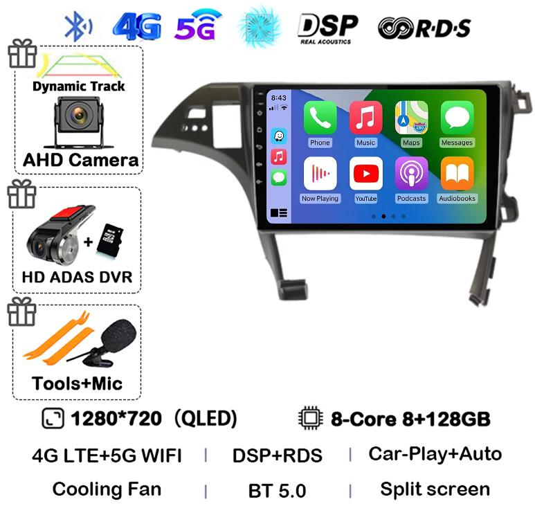 Android 14 Carplay Auto для Toyota Prius XW30 2009 2010 2011 2012 2013 2014 2015 Автомобильный радиоприемник GPS стерео мультимедийный проигрыватель BT DSP