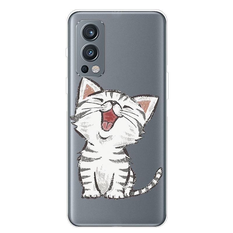 Чехол для OnePlus Nord 2 5G, ТПУ Силикон, Мягкий, Мультяшный, Прозрачный Чехол для Телефона One Plus Nord 2 5G, Nord2 5G, Прозрачный Coque