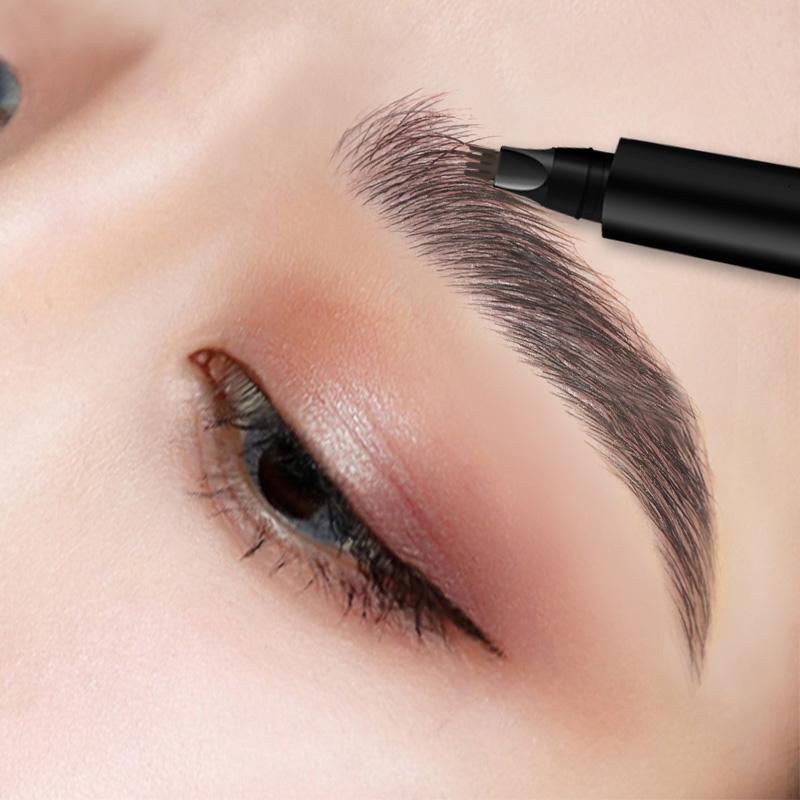 4-Fork Eyebrow Pencil Make-up for Women Non-Fading Black Dark Brown Liquid Cejas Maquillaje Profesional Alta Calidad For Eyebrow
