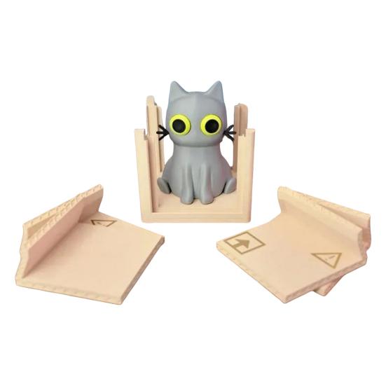 4 шт. милый набор подставок под коробку с котом подставки под горячее в форме кота нескользящие подставки под горячее котенок в коробке подставки под журнальный столик декор для любителей кошек