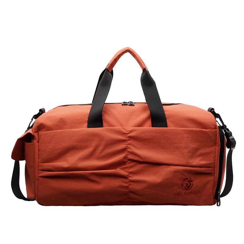 Large-capacity travel bag, new model with dry and wet separation, pleated storage bag, independent shoe compartment, travel sports and fitness bag