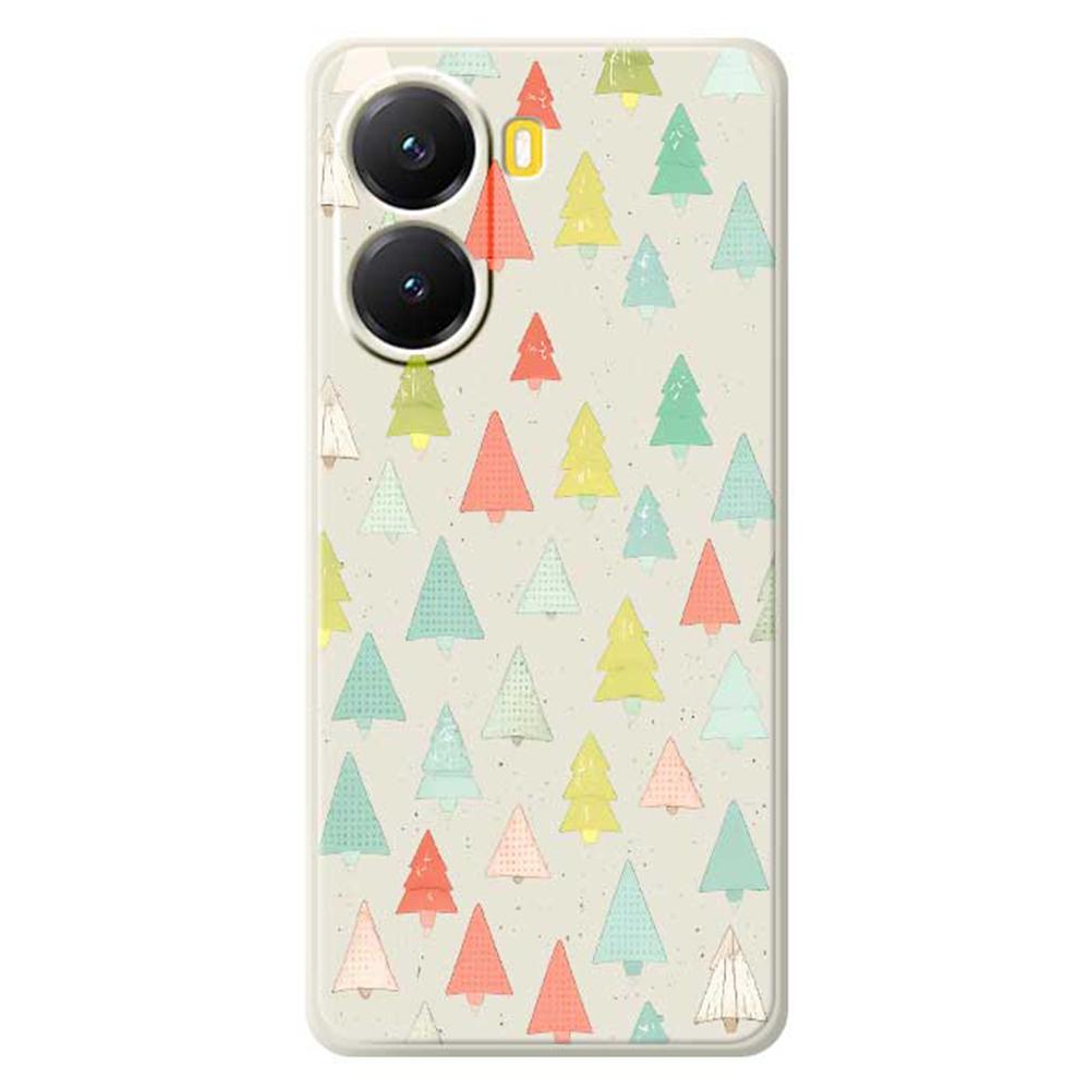 For Xiaomi Redmi Turbo 4 5G/Poco X7 Pro 5G Case Colorful Trees Pattern Printing Straight Edge TPU Phone Back Cover