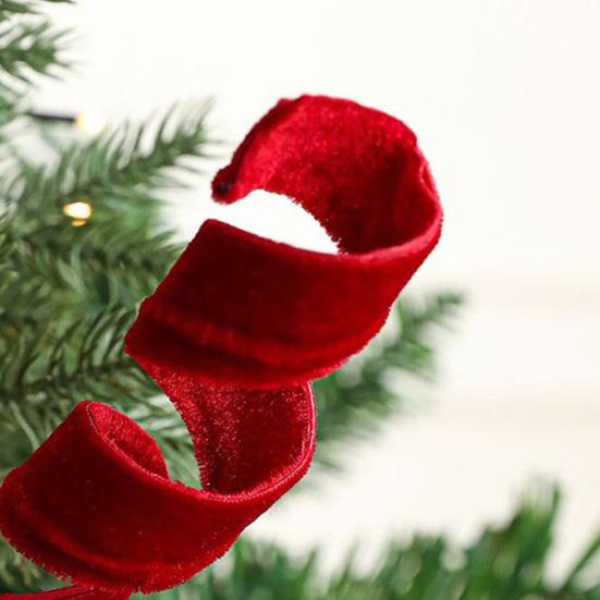 Бархатные спиральные рождественские стебли Красные Белые Зеленые Спиральные рождественские елочные пики DIY Поделки для венка Камины Наполнитель для вазы Праздничное украшение