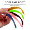 10PC Fishing Soft Bait, Needle Tail Thread Road Bait, Inverted Fishing Bait, Floating Water Soft Insect Biomimetic False Bait