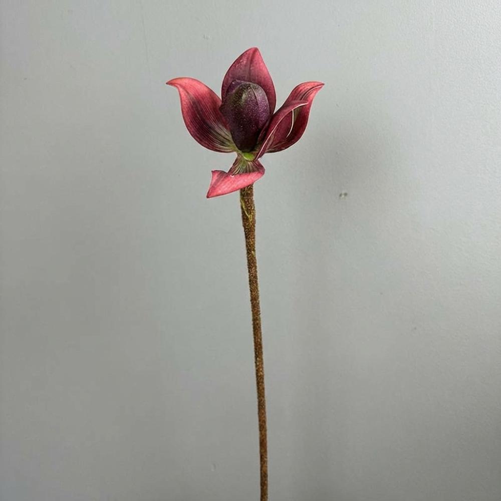 Real Touch Simulation Orchid Single Branch Imperial Slipper Orchid  Bedroom Decoration