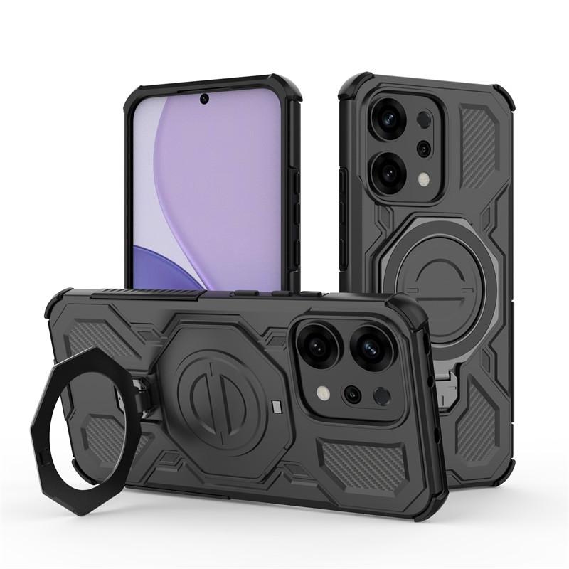 Чехол для OPPO Reno14 Чехол-держатель для OPPO Reno14 Магнитный Беспроводная зарядка Бампер Защитный Чехлы для телефона На Reno 14 Funda