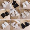 1 Pair Detachable Lace Cuff Sleeves Gauze Elastic Sleeve Cuffs Wrist Lace Cuffs White Sleeves Cuffs Women Blouse Wrist Warmers