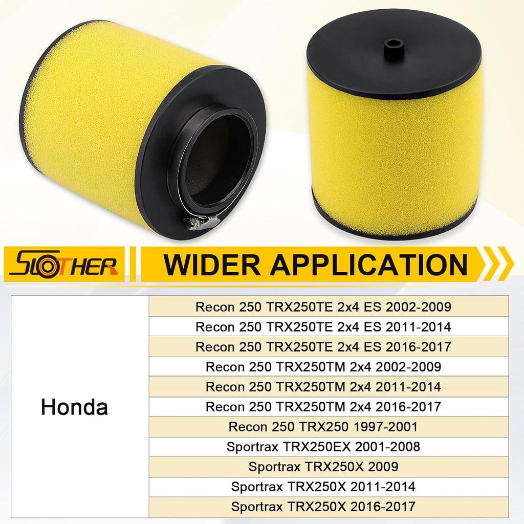 TRX 250 Air Filter Replacement For Honda Recon 250 TRX250 TRX250TE TRX250TM ATV Sportrax 250 TRX250EX TRX250X RECON 250 17254-HM8-000
