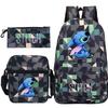 Children'S Backpack Cartoon Printed Primary And Secondary School Schoolbag Shoulder Bag Pencil Bag Set