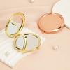 Round Double Side Metal Pocket Mirror Makeup Folding Mirror Hand Held Make Up Mini Mirror Cosmetic Gifts Purse For Travel