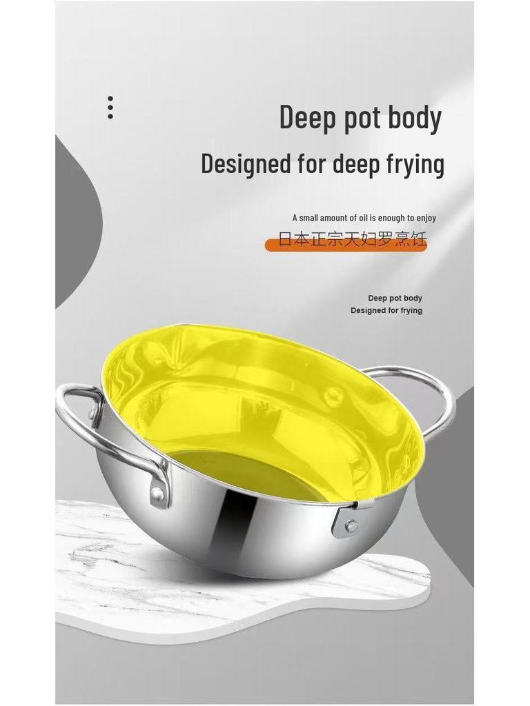 Фритюрница для темпуры из нержавеющей стали 304/201# с дисплеем температуры масла и крышкой-фильтром