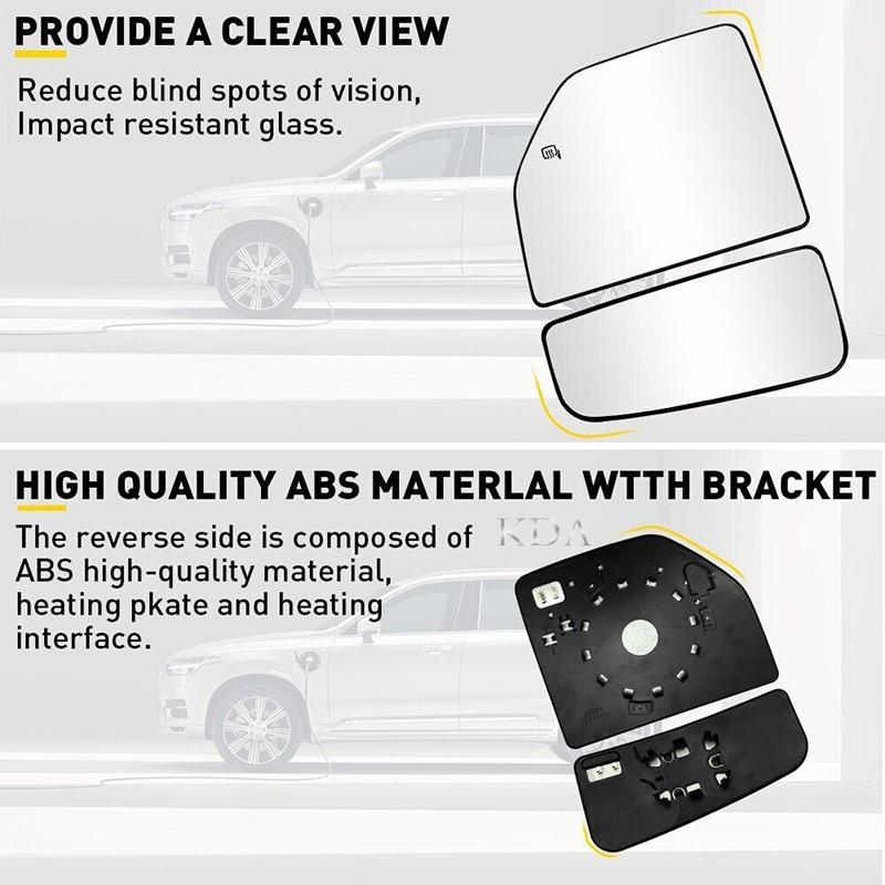 Auto Left Right Side Heated Wing Rear Mirror Glass for Ford F150 2015 2016 2017 2018 F250 F350 F450 F550 2017-
