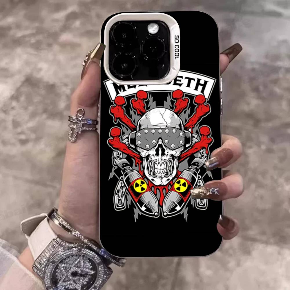 1 шт. Чехол для телефона M-MegadethS Rock Metal Для IPhone 17 16 15 14 13 12 11 Plus Pro Max Pro Цвет Матовый Чехол
