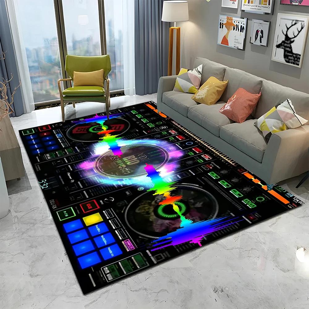 3D DJ Music Screen Keyboard Cartoon Carpet Mat для дома, гостиной, спальни, дивана, коврика для двери, коврика для детской зоны, нескользящий коврик для пола