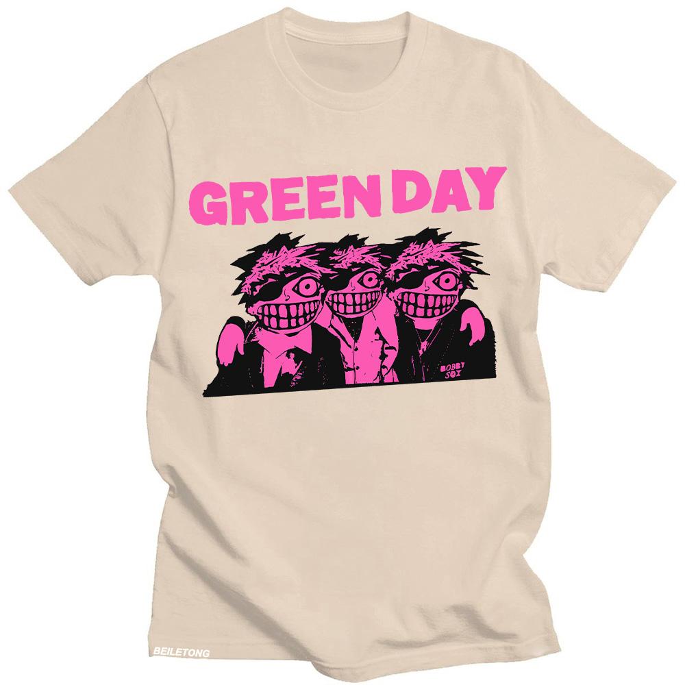Green Day Rock Artist Tshirts Green Day Alternative Song Dilemma Top New Harajuku Aesthetic Tshirt Oversized Hip Hop Streetwear