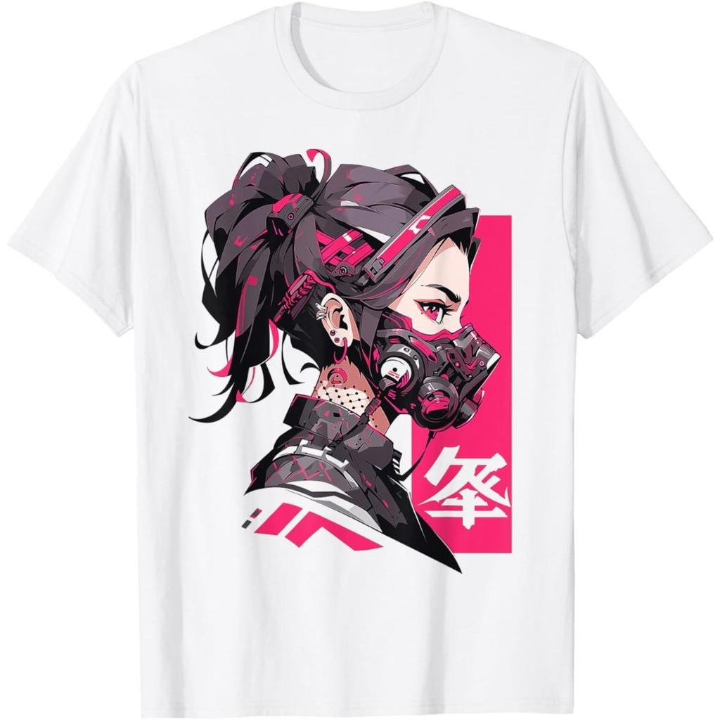 Punk Harajuku Fashion Funny Meme Cat Girl Fashion Graphic Print T-shirt Men Women Oversized Short Sleeve Streetwear Hip Hop Fashion O-neck Cotton Top