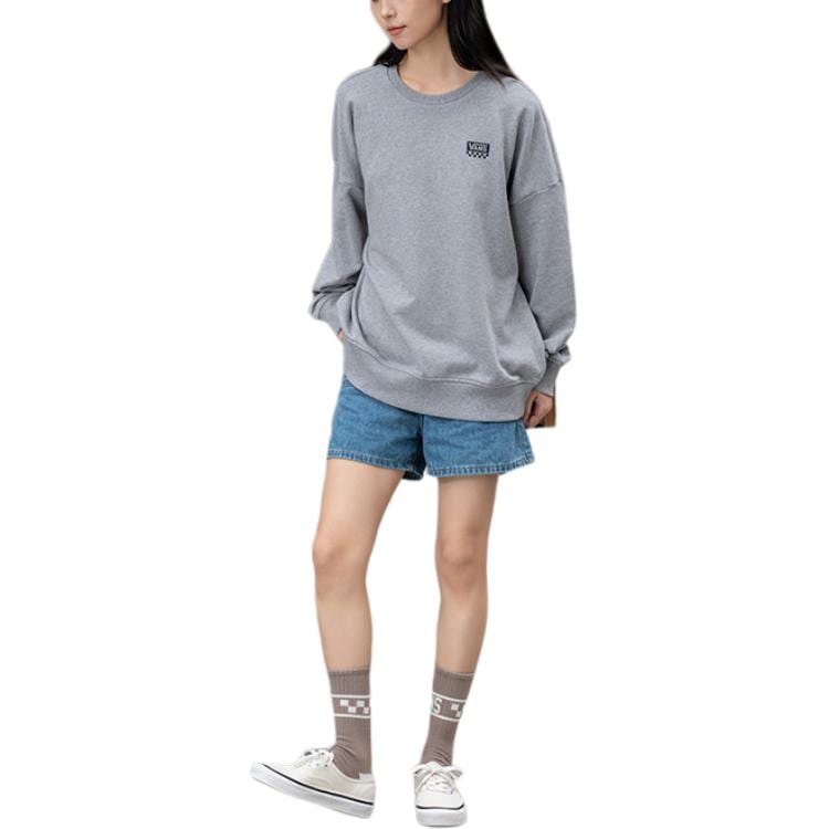 Vans Sweatshirts Unisex Gray Crew Neck Moderate Regular VN000H0SHTG