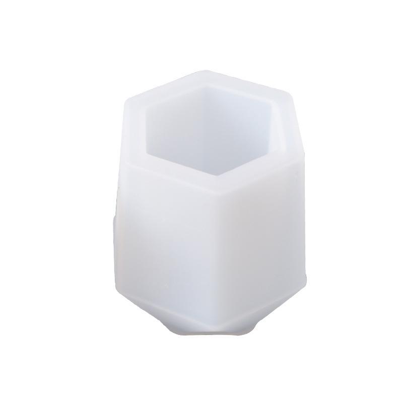 Poppy DIY Crystal Epoxy Mold for Handmade Hexagonal Pencil Holder Storage.